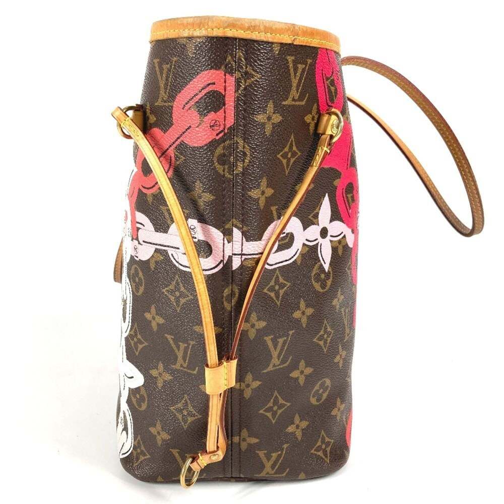 LOUIS VUITTON Brown Monogram Canvas Neverfull MM Shoulder Bag - Picture 4 of 16